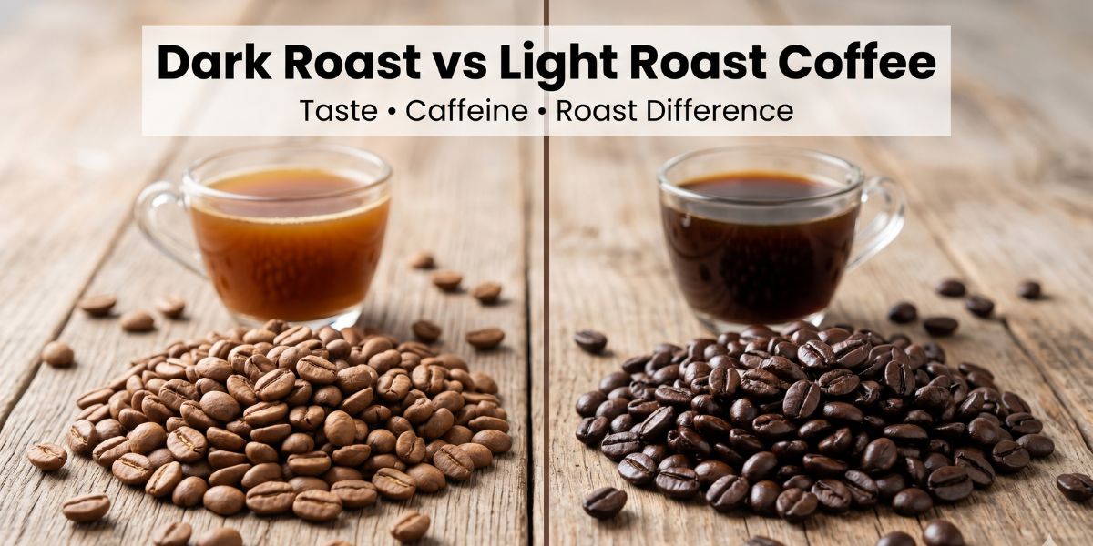 Dark Roast vs Light Roast Coffee (1 Simple Guide)